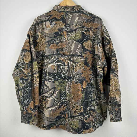 Cabelas Men's Multicolor Camo Seclusion 3D Midweight Button Up Shirt Size 2XL - Picture 4 of 4